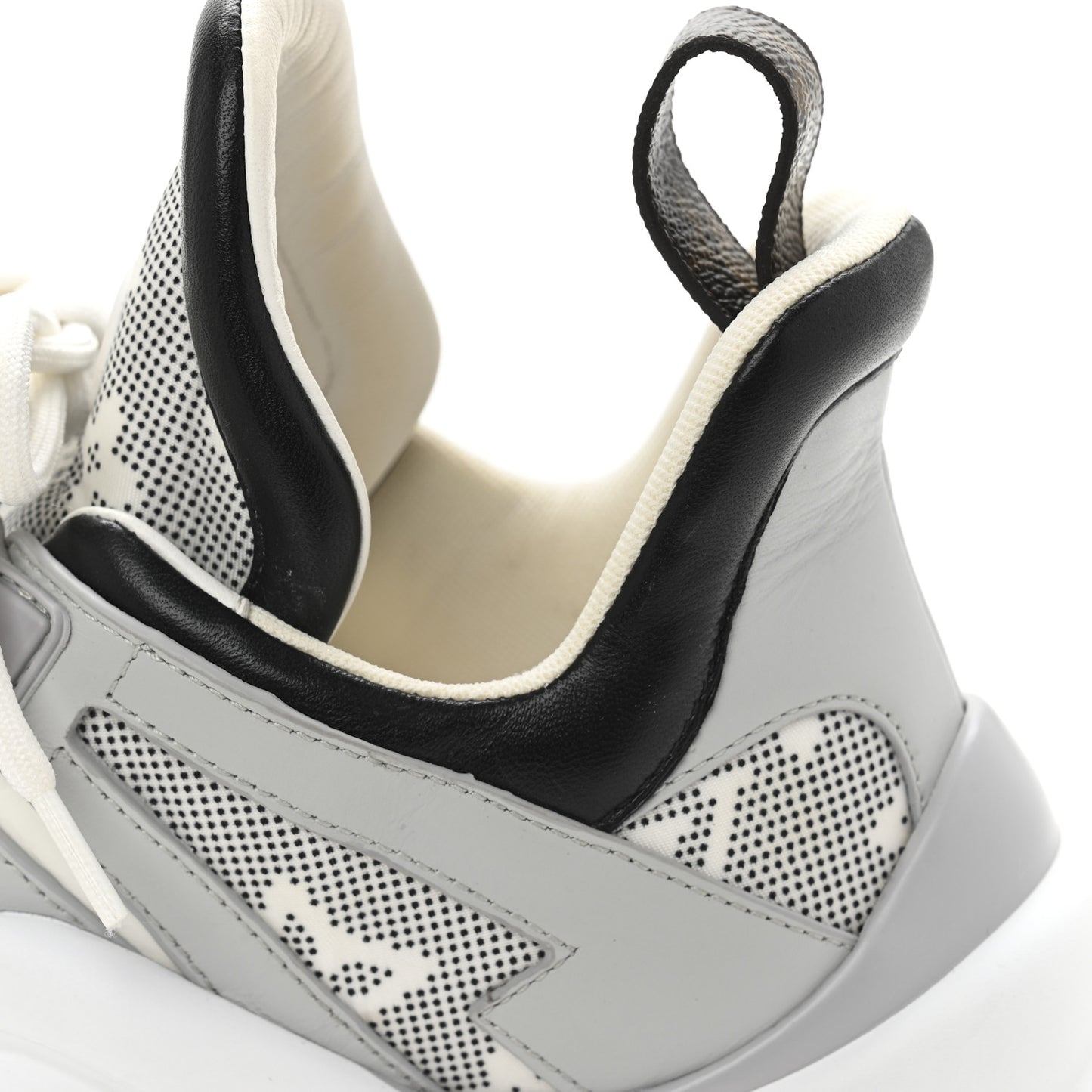 Calfskin Nylon Mahina Flight Mode LV Archlight Sneakers 36 Grey
