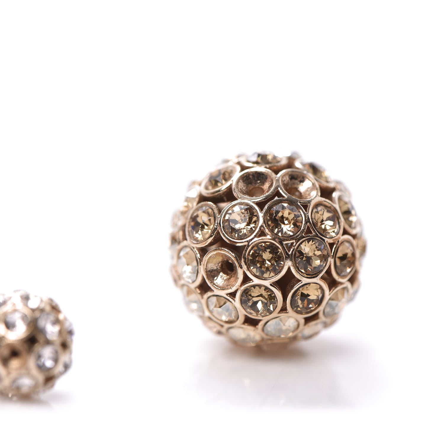 Christian Dior Crystal Mise En Dior Tribal Earrings Light Pink Gold 7 of 7