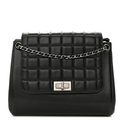 Chanel Lambskin Chocolate Bar Accordion Mademoiselle Flap Black 1 of 14