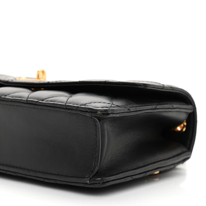 Mulberry Smooth Calfskin Quilted Small Darley Shoulder Bag Black 7 of 9