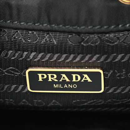 Prada Saffiano Tessuto Nylon Mini Bucket Crossbody Bag Black 6 of 10