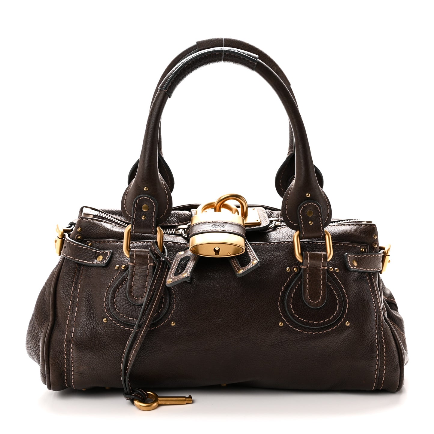 Calfskin Medium Paddington Satchel Chocolate