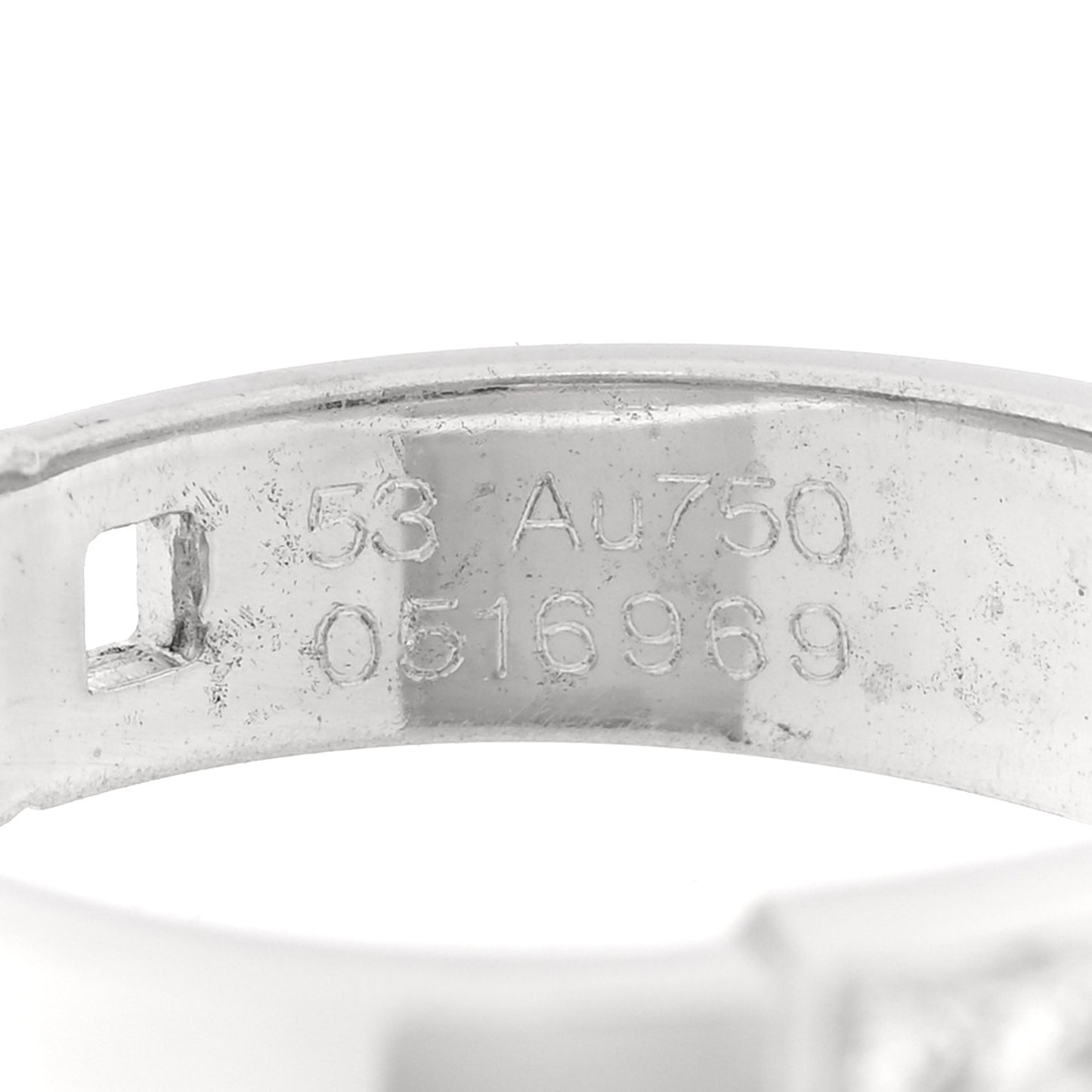 18K White Gold Diamond H Ring 53 6.5