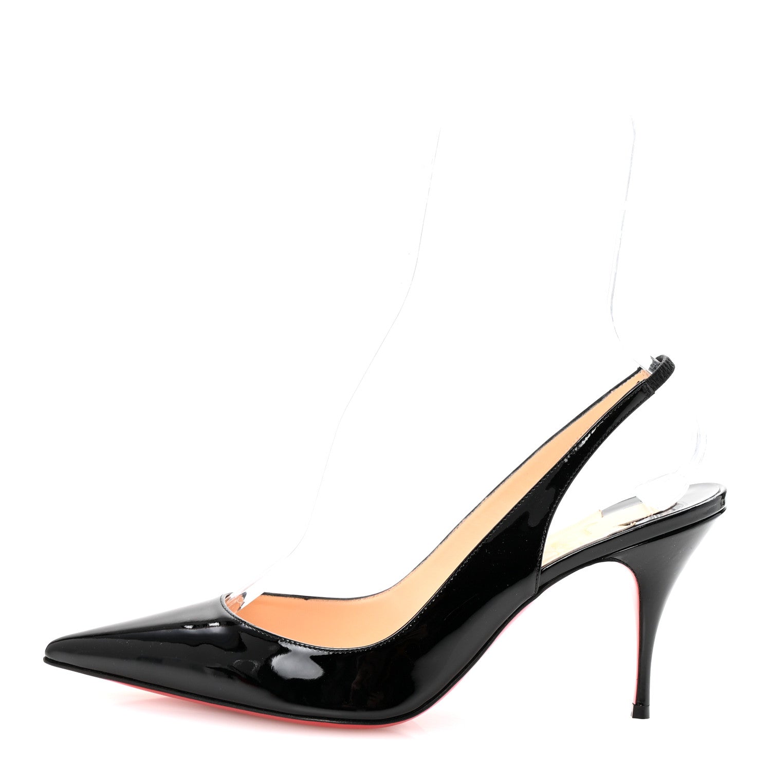 Christian Louboutin Patent Clare Sling 80 Pumps 39.5 Black 1 of 9