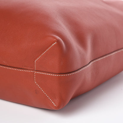 Hermes Veau Sikkim Taurillon Clemence Double Sens 45 Reversible Tote Rubis Bougainvillea 12 of 17