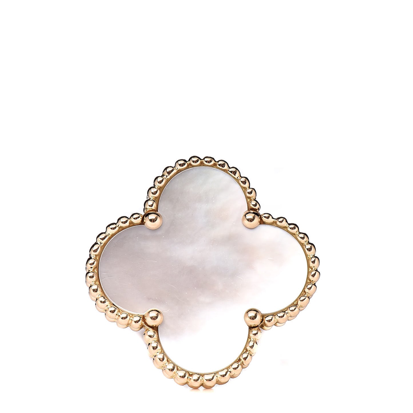 18K Yellow Gold Mother of Pearl Magic Alhambra Ring 47 4