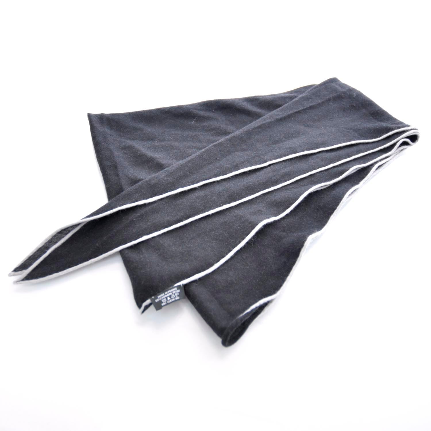 Hermes Cashmere Silk Scarf Black White 1 of 5
