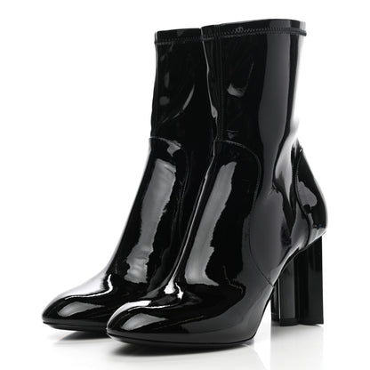 Louis Vuitton Patent Silhouette Ankle Boots 39 Black 3 of 8