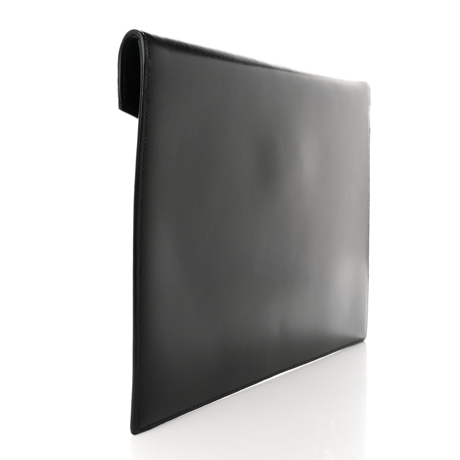 Saint Laurent Smooth Shiny Calfskin Monogram Uptown Baby Pouch Black 3 of 9