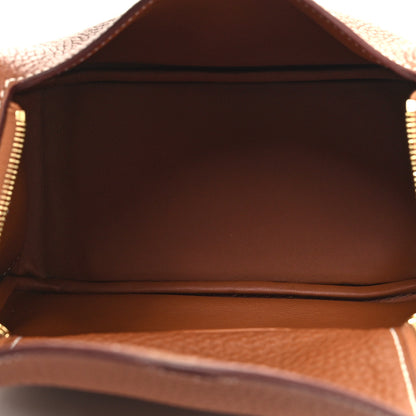 Hermes Taurillon Clemence Mini Lindy 20 Gold 5 of 9