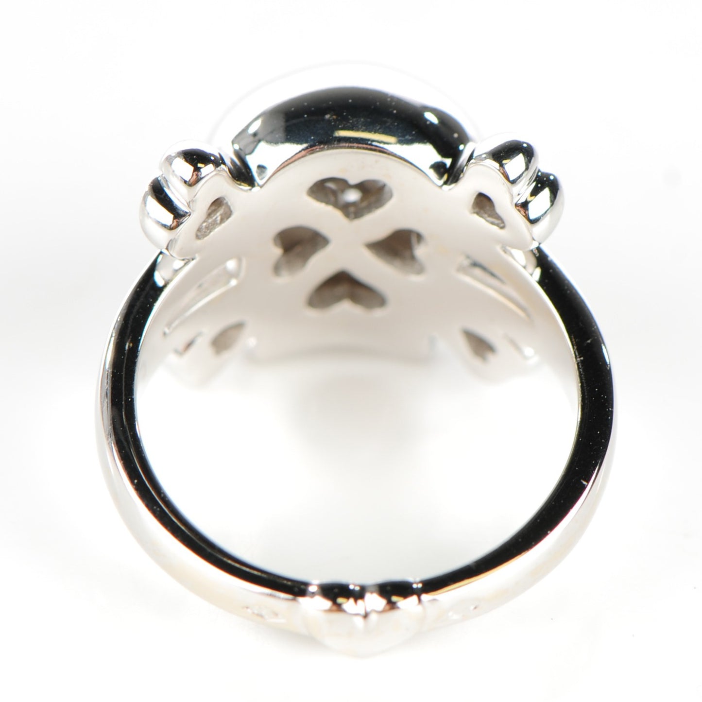 18K White Gold Diamond Tete de Mort Ring 7.75