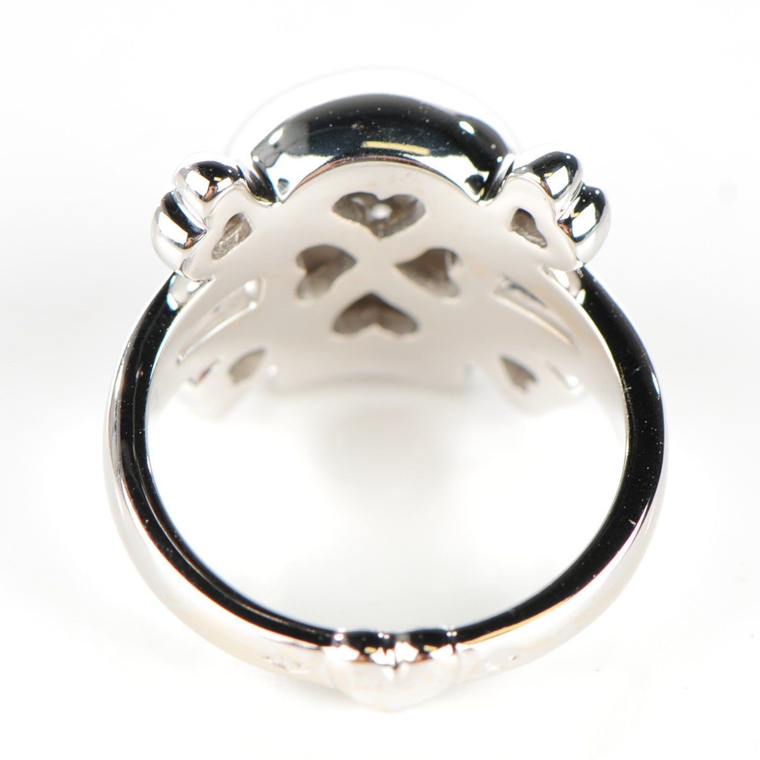 Christian Dior 18K White Gold Diamond Tete de Mort Ring 7.75 3 of 6
