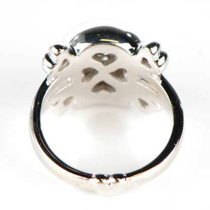 Christian Dior 18K White Gold Diamond Tete de Mort Ring 7.75 3 of 6