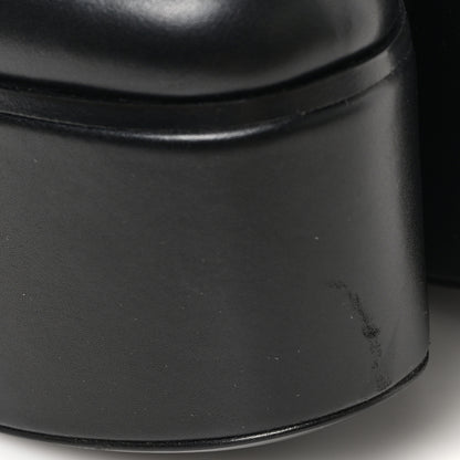 Gucci Ancora Calfskin Womens Horsebit Platform Loafers 39 Black 10 of 11