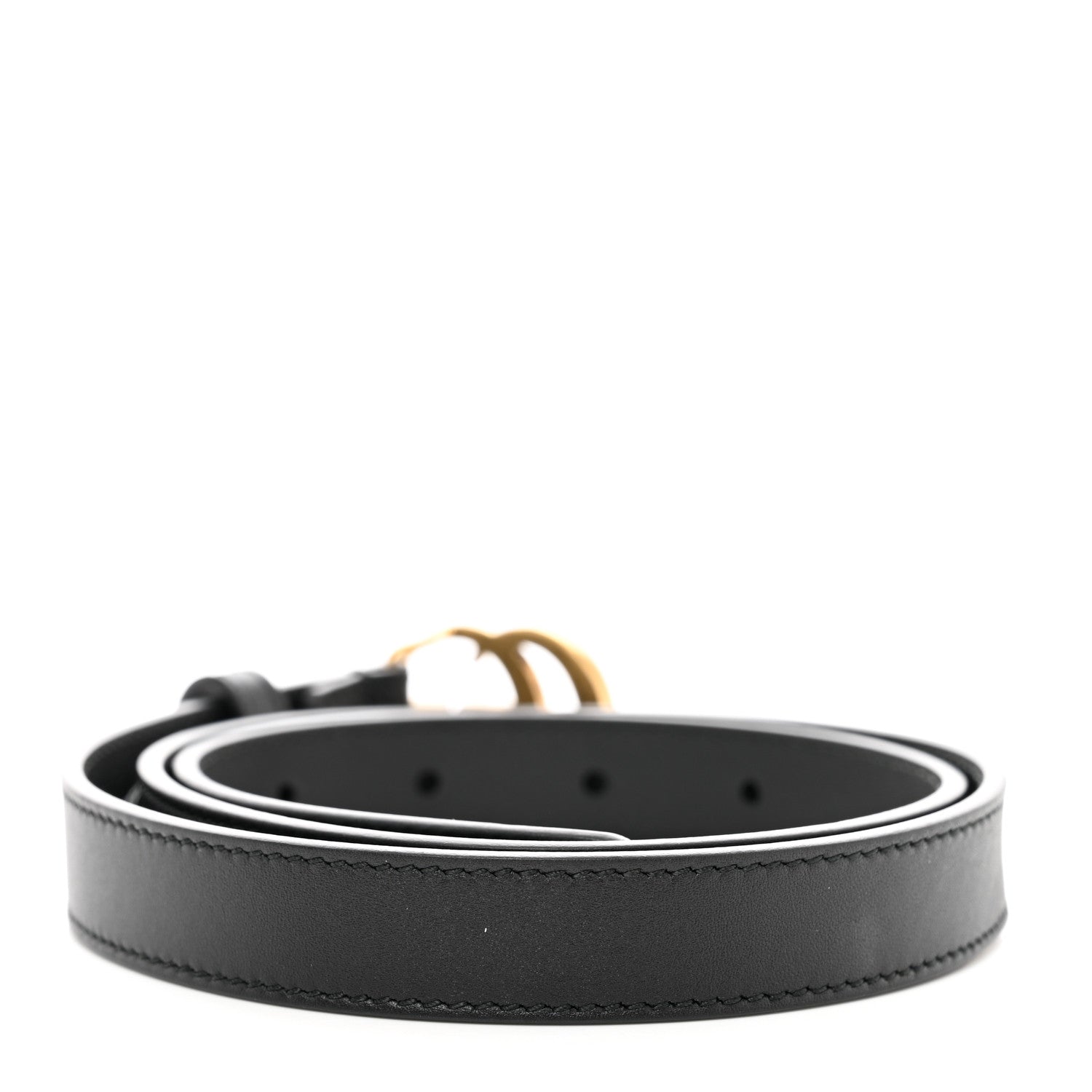 Gucci Calfskin Double G 20mm Belt 75 30 Black 2 of 6