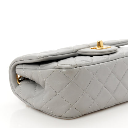 Chanel Lambskin Quilted Mini Rectangular Pearl Crush Flap Grey 10 of 11