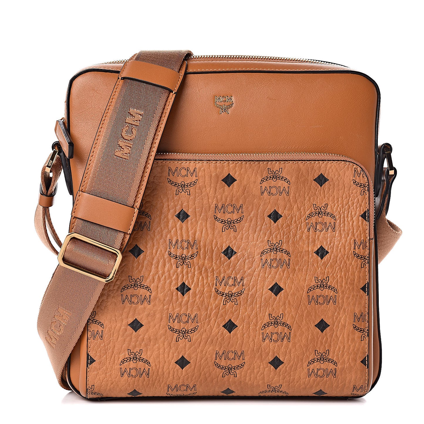 Calfskin Visetos Ottomar Messenger Cognac