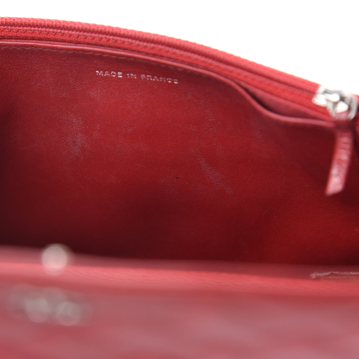 Chanel Caviar Quilted Wallet On Chain WOC Dark Red 10 of 16