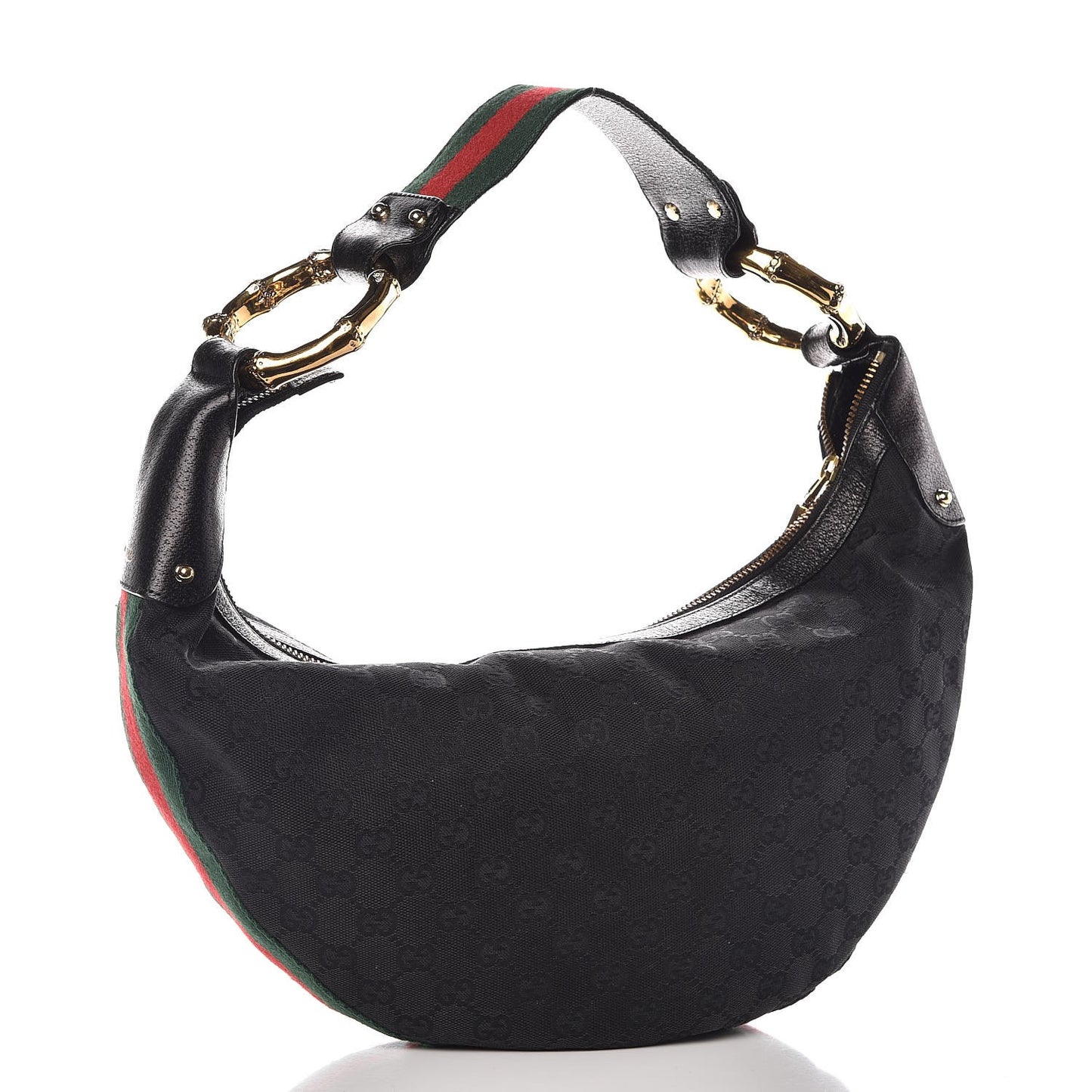 Monogram Web Bamboo Ring Hobo Black