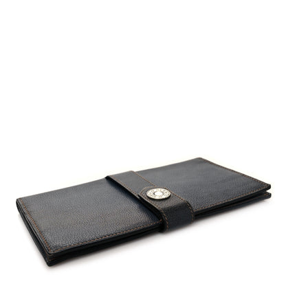 Hermes Buffle Dimitri Long Wallet Bleu Thalassa 4 of 12