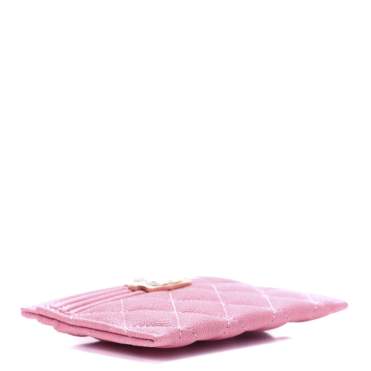 Caviar Quilted Boy Card Holder Pink