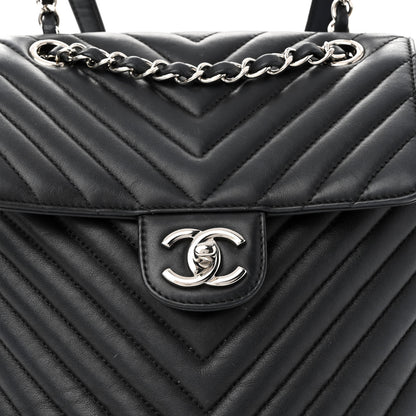 Chanel Calfskin Chevron Quilted Small Urban Spirit Backpack Black 8 of 10