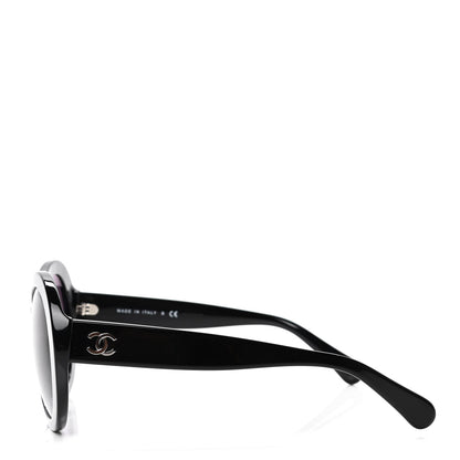 Chanel Oval CC Sunglasses 5372 Black 3 of 6