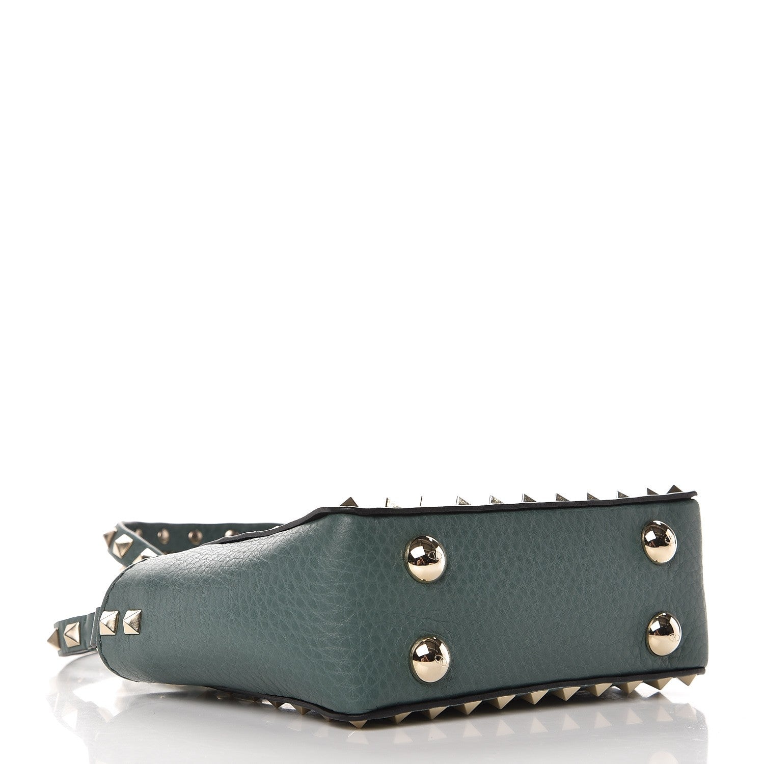Valentino Garavani Grained Calfskin Micro Rockstud Tote Giada 4 of 7