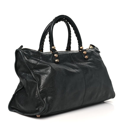 Balenciaga Agneau Giant 12 Rose Gold Hardware Weekender Black 3 of 17