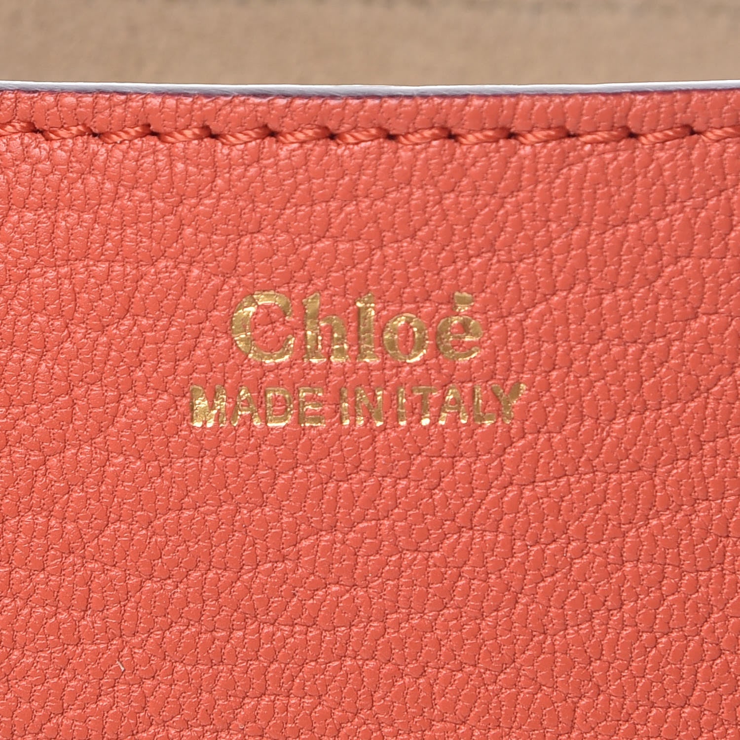 Chloe Grained Lambskin Mini Drew Shoulder Bag Orange 8 of 14