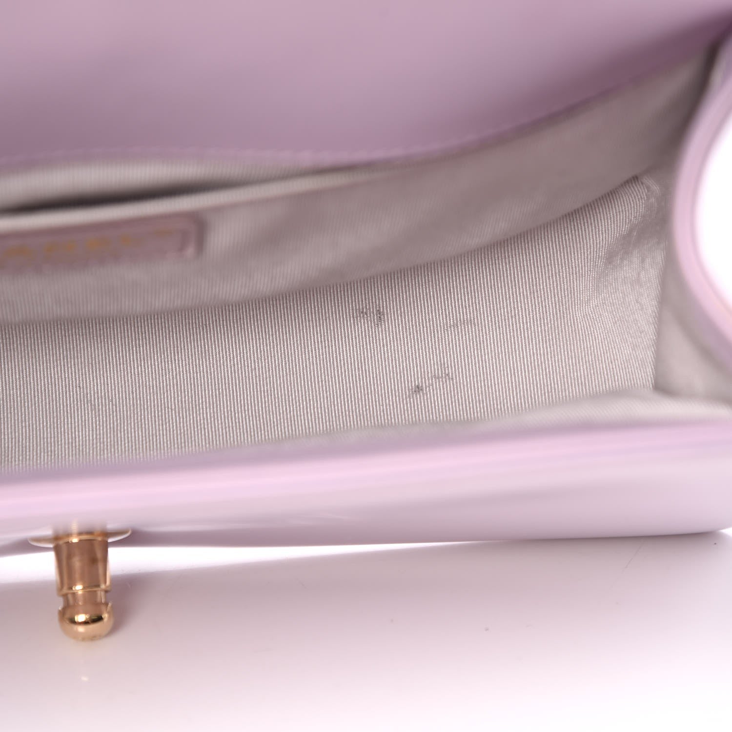 Chanel Patent Calfskin Quilted Medium Boy Flap Light Purple 9 of 10