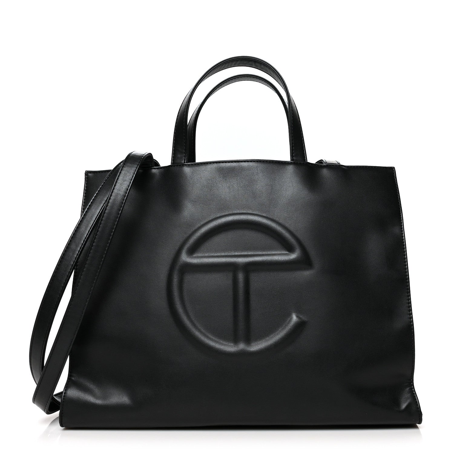 Telfar Vegan Leather Medium Shopping Bag Black 1 of 10