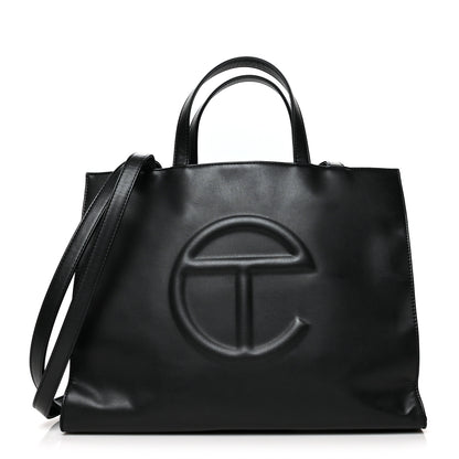 Telfar Vegan Leather Medium Shopping Bag Black 1 of 10
