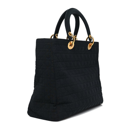 Christian Dior Nylon Cannage Large Lady Dior Black 3 of 10
