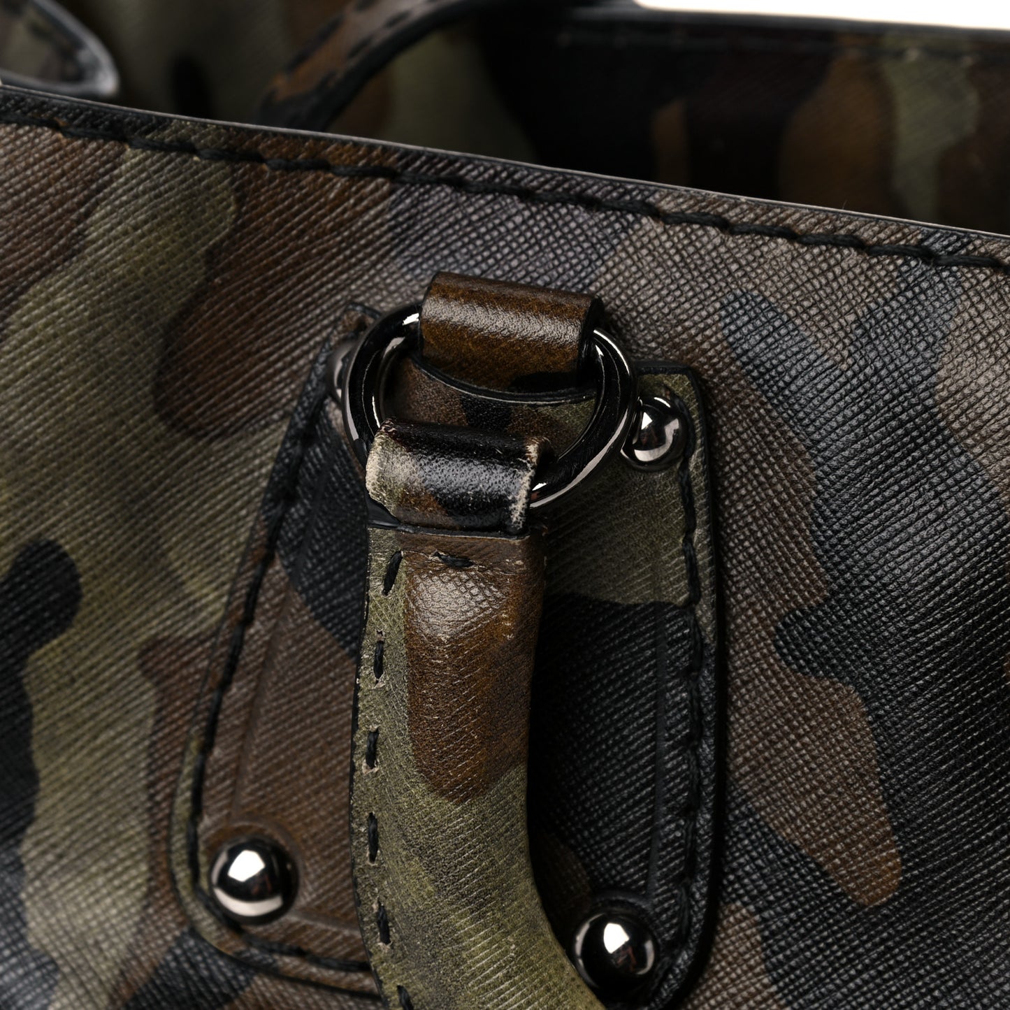Saffiano Camouflage Military Tote Mimetico