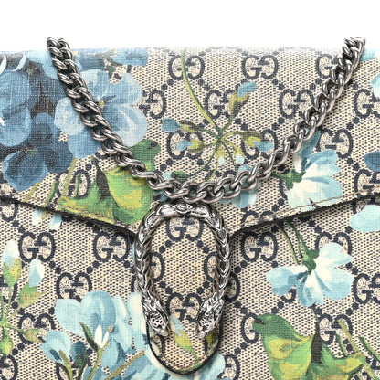 Gucci GG Supreme Monogram Blooms Mini Dionysus Chain Wallet Beige Blue Navy Vintage Blue 8 of 11