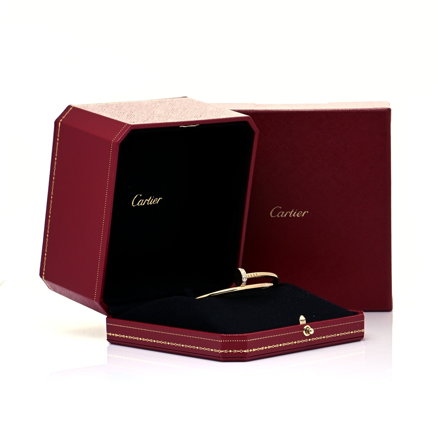 Cartier 18K Yellow Gold Diamond Juste Un Clou Bracelet 17 7 of 7