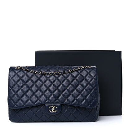 Chanel Calfskin Quilted Small XXL Travel Flap Bag Navy 9 of 9