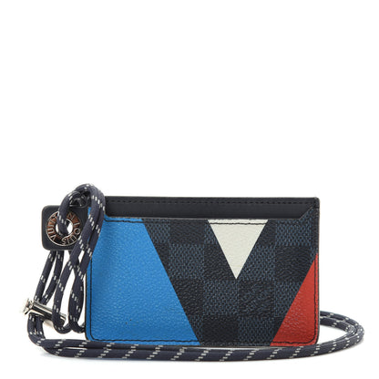 Louis Vuitton Damier Cobalt America's Cup Regatta Ribbon Card Holder 3 of 7