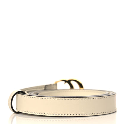 Gucci Plutone Calfskin Double G 20mm Belt 80 32 Mystic White 3 of 5