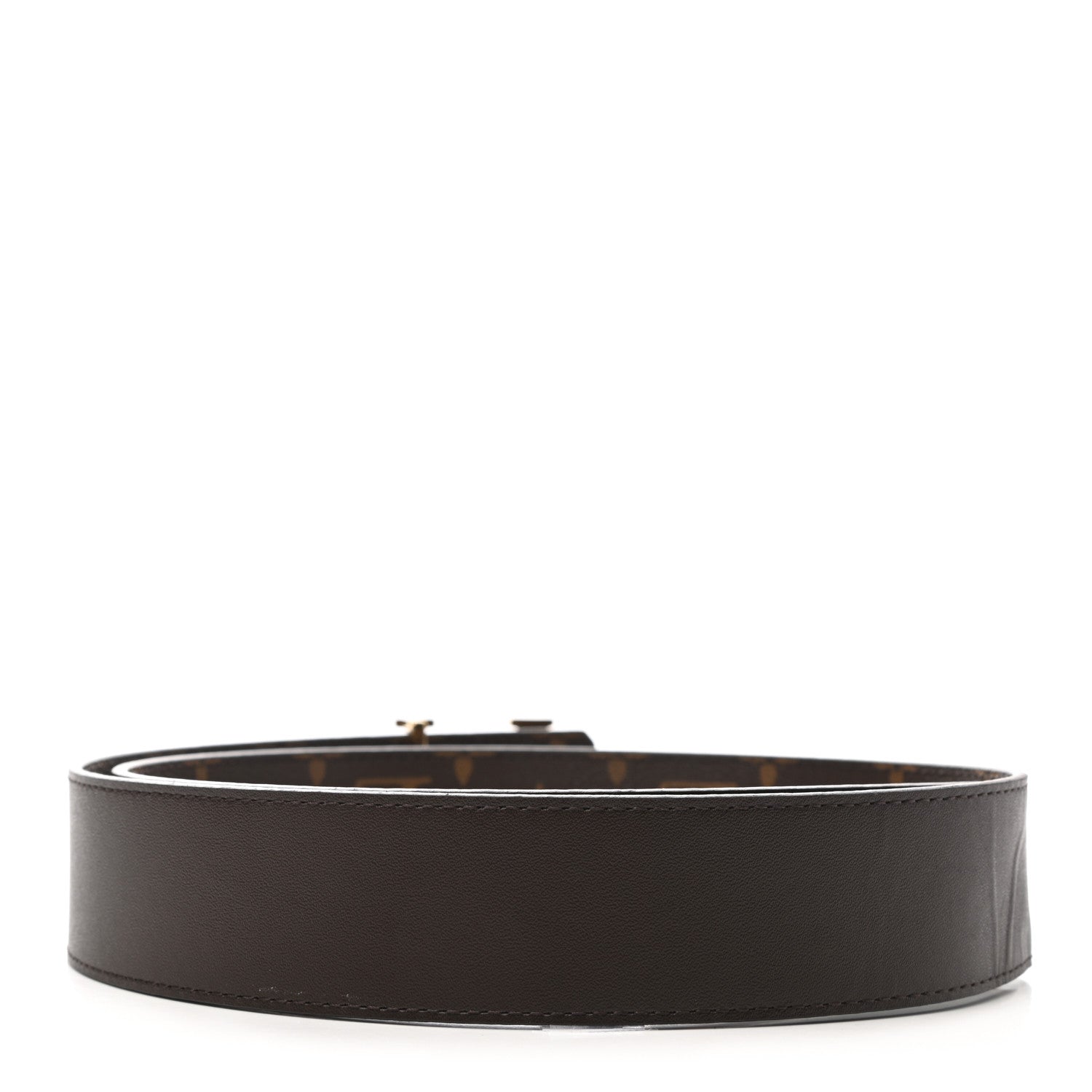 Louis Vuitton Monogram Calfskin 40mm LV Initiales Reversible Belt 85 34 Black 3 of 8