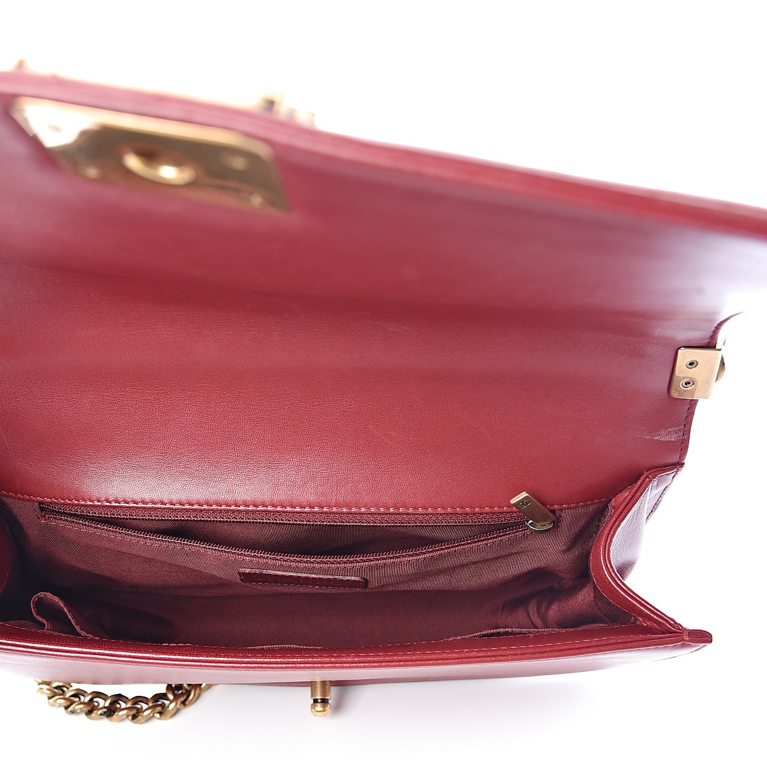 Chanel Lambskin Quilted New Medium Boy Flap Dark Red 5 of 12