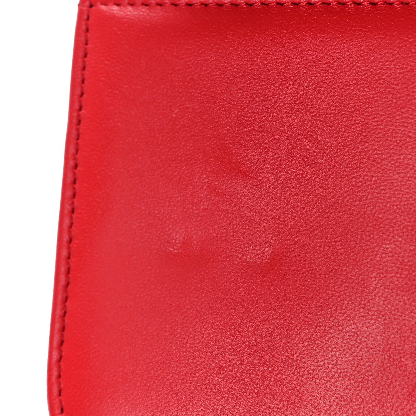 Lambskin Quilted Boy Wallet On Chain WOC Red
