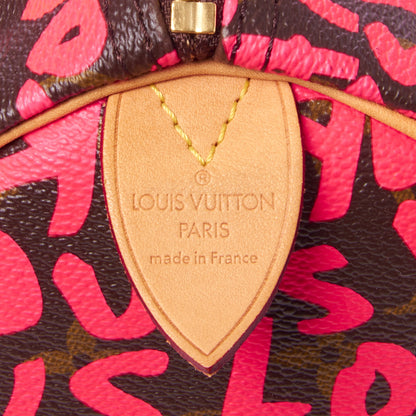 Louis Vuitton Monogram Graffiti Speedy 30 Fuchsia 7 of 8