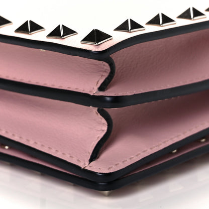 Valentino Garavani Calfskin Rockstud Wallet On Chain Water Rose 8 of 8