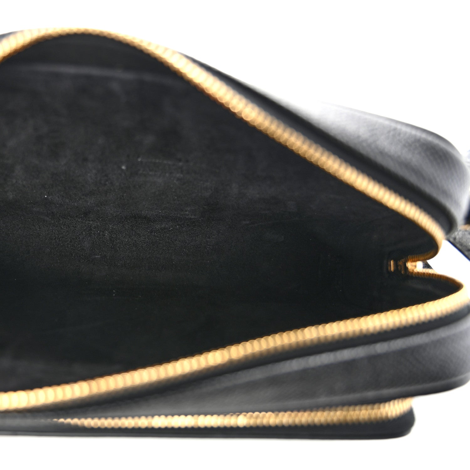 Christian Dior Grained Calfskin Caro Double Pouch Black 5 of 11