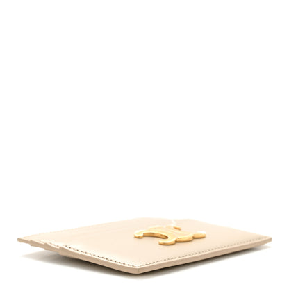 Celine Shiny Calfskin Triomphe Card Holder Pale Beige 4 of 9