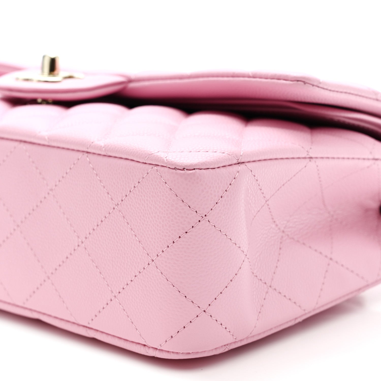 Chanel Caviar Quilted Medium Double Flap Pink 10 of 10