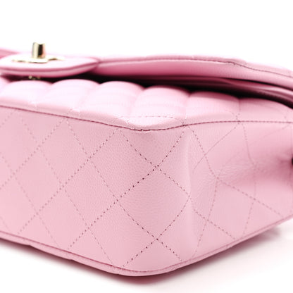 Chanel Caviar Quilted Medium Double Flap Pink 10 of 10