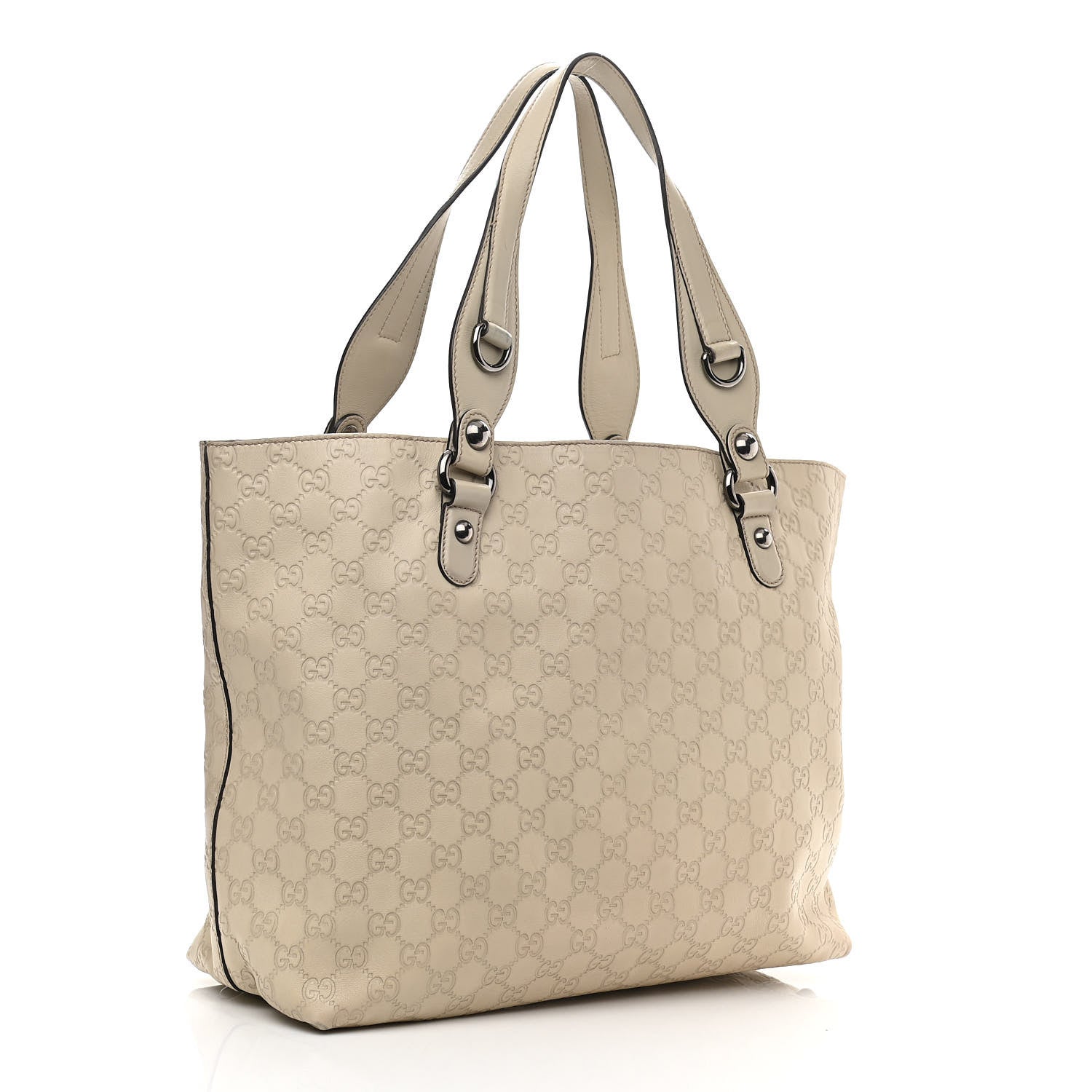 Gucci Guccissima Medium Icon Bit Tote Off White 2 of 13